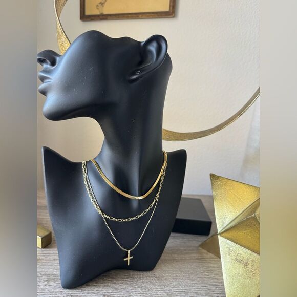 Multilayer cross necklace A1433 - Picture 5 of 5